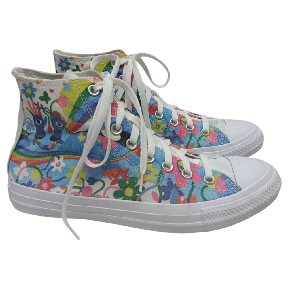 Converse Chuck Taylor‎ All Star Hi Tops  White/Multi 2021 - 170822C / 7M - 9W - Picture 4 of 11